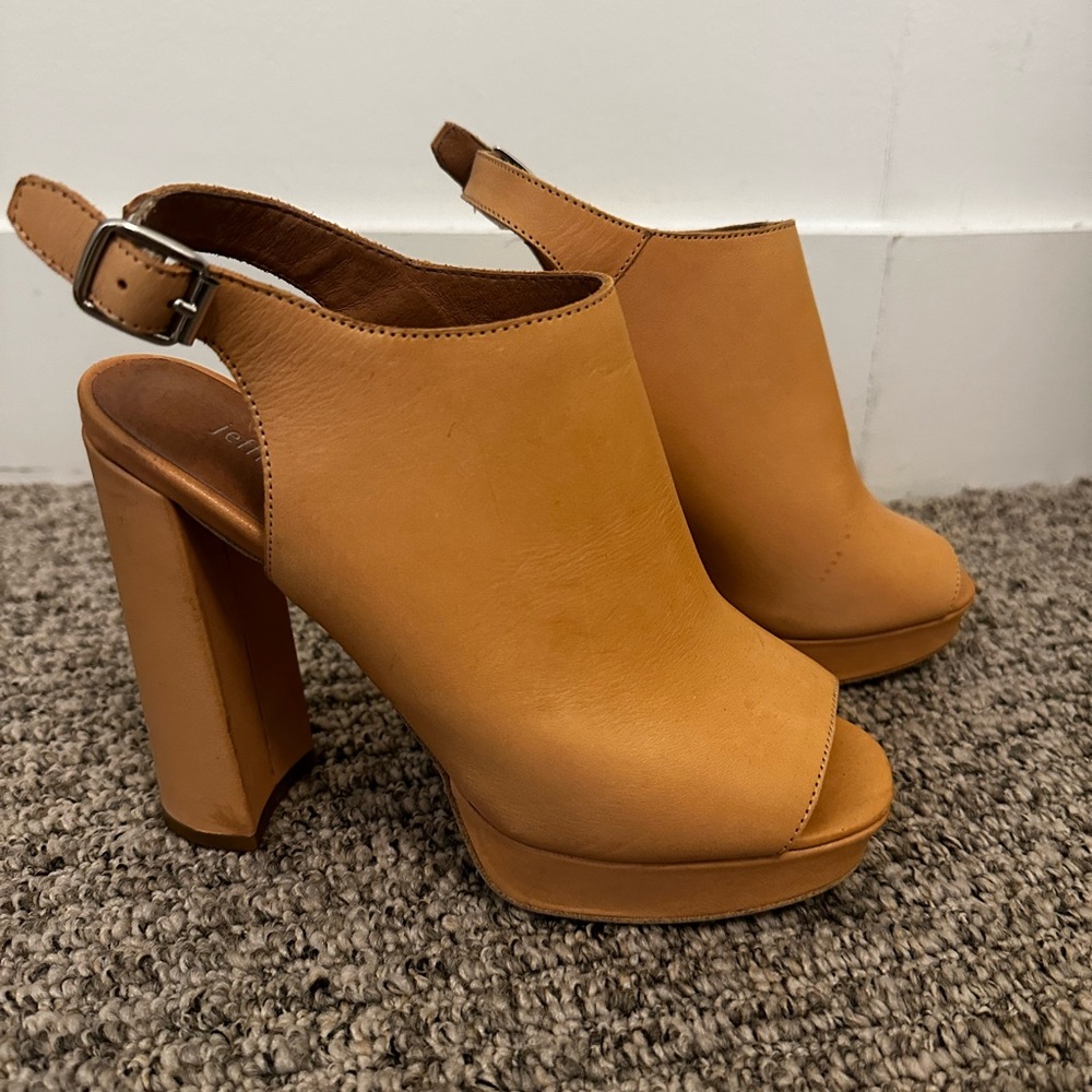 Jeffrey Campbell open toe booties